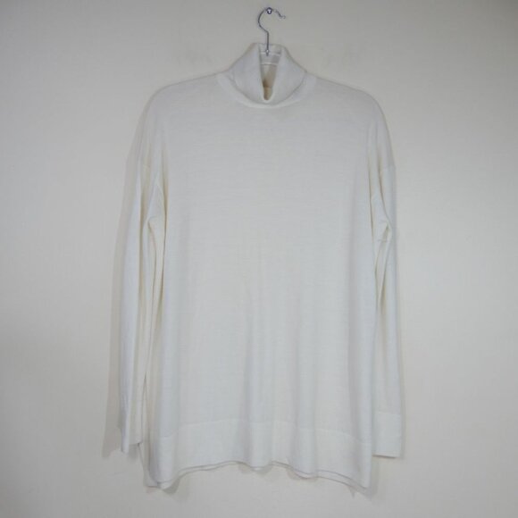 ALL SAINTS Gala Merino Wool Turtleneck Sweater Size S Relaxed White NEW $199 - Picture 5 of 8